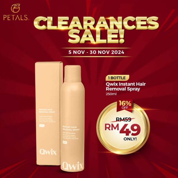 CLEARANCES SALE - Qwix Hair Removal Spray - SET 1 BOTOL